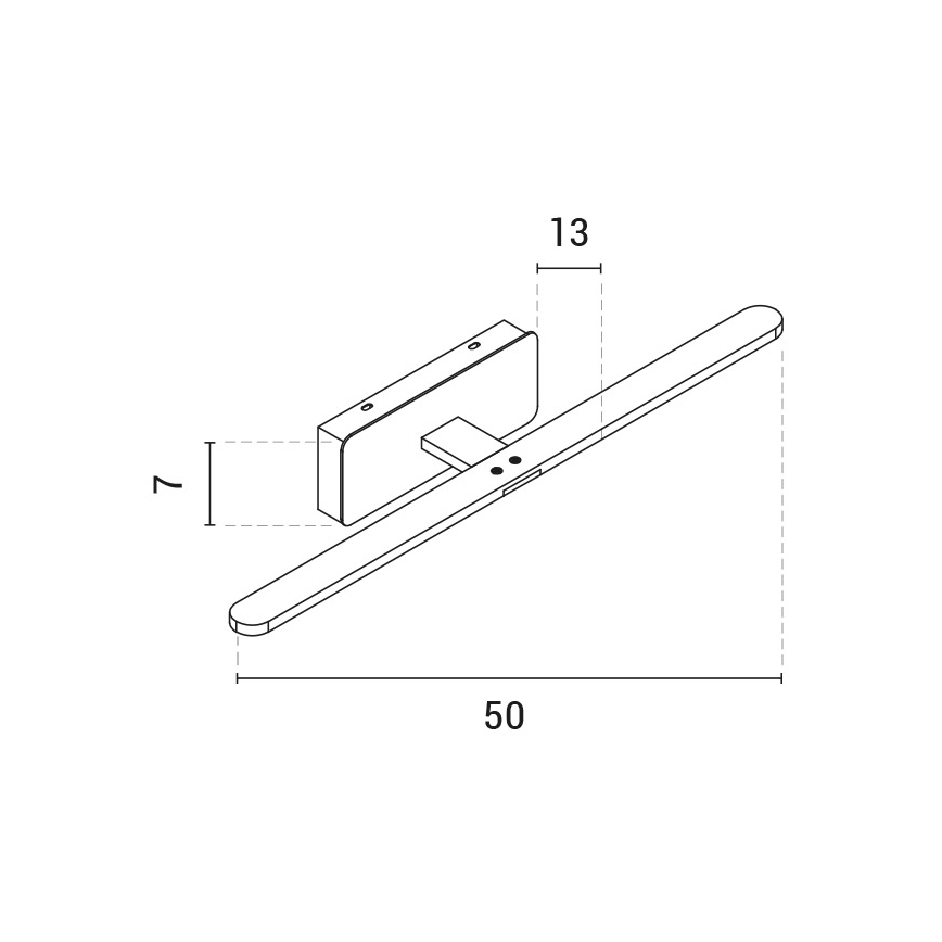 LED Luč za osvetlitev ogledala LED/10W/230V 3000K saten