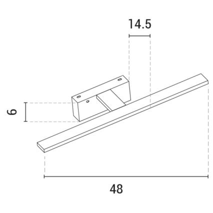 LED Luč za osvetlitev ogledala LED/10W/230V 3000K sijajni krom