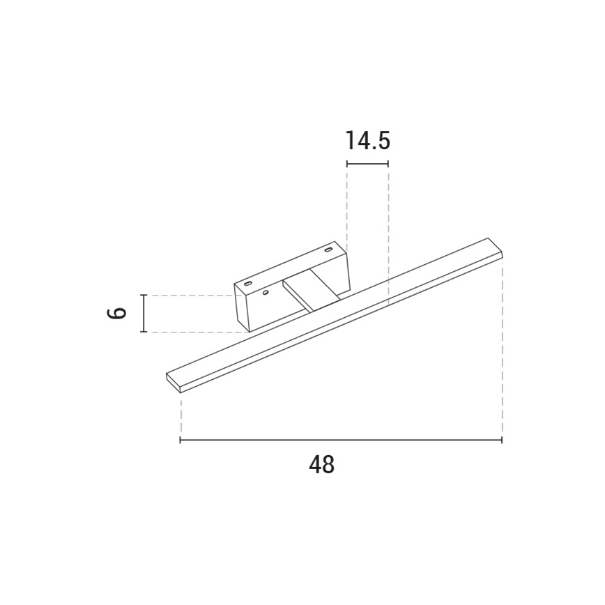 LED Luč za osvetlitev ogledala LED/10W/230V 3000K sijajni krom