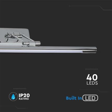 LED Luč za osvetlitev ogledala LED/9W/230V 3000K 50cm sijajni krom