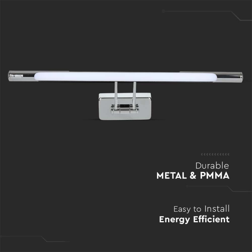 LED Luč za osvetlitev ogledala LED/9W/230V 3000K 50cm sijajni krom
