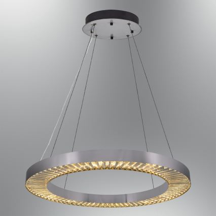 LED Luster na kablu JESI LED/85W/230V 3000K pr. 80 cm srebrna