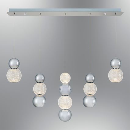 LED Luster na lanku CREMONA LED/27W/230V 3000K matni krom