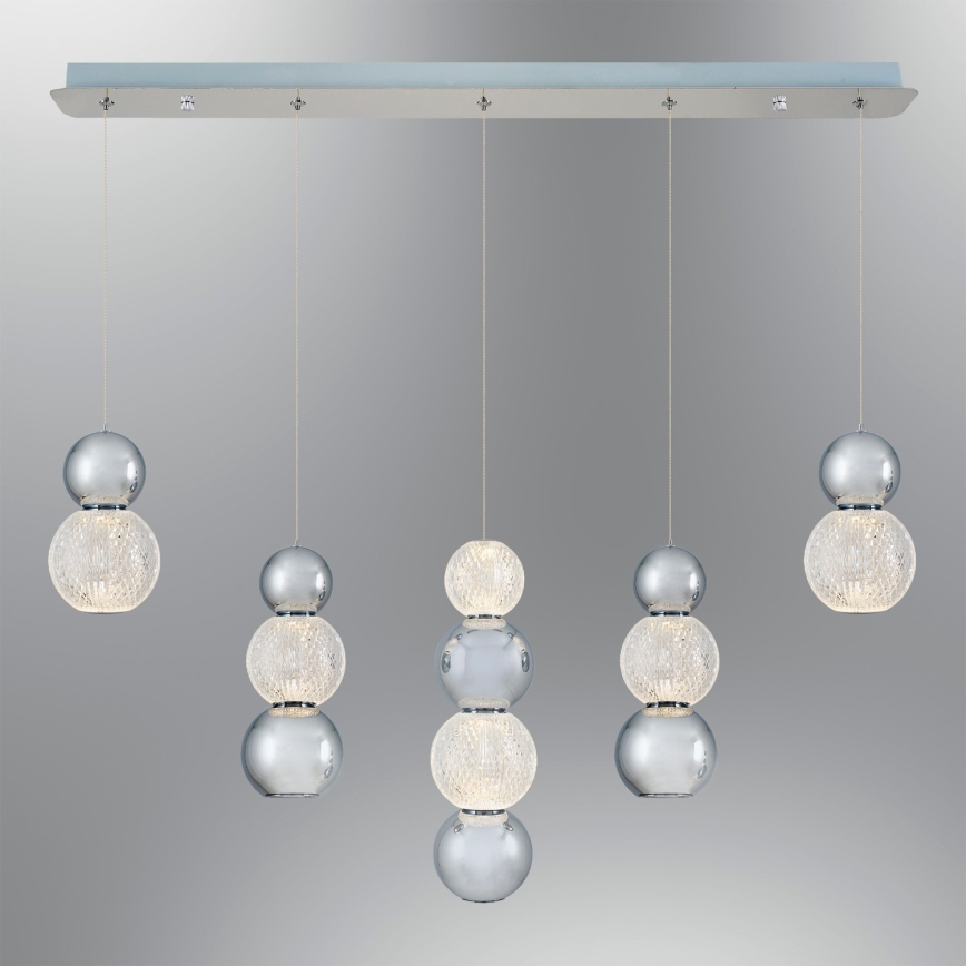 LED Luster na lanku CREMONA LED/27W/230V 3000K matni krom