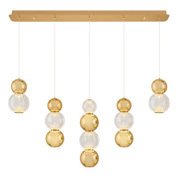LED Luster na lanku CREMONA LED/27W/230V 3000K zlatá