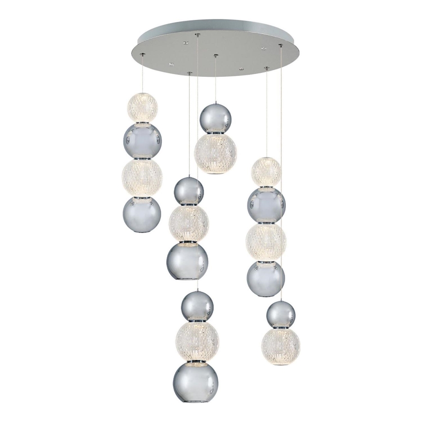 LED Luster na lanku CREMONA LED/34W/230V 3000K matni krom