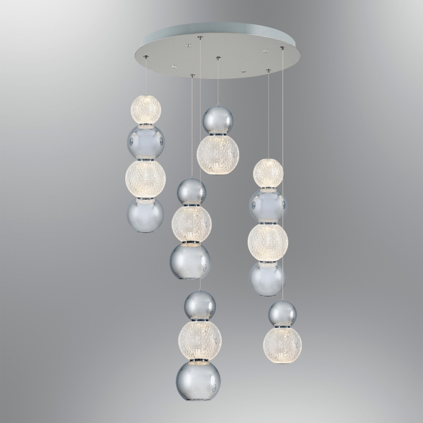LED Luster na lanku CREMONA LED/34W/230V 3000K matni krom