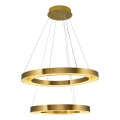LED Luster na lanku JESI LED/140W/230V 3000K pr. 100 cm bronzová