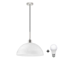 LED luster na vrvici 1xE27/60W/230V bela/črna