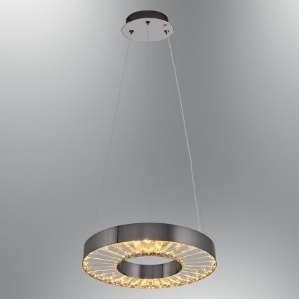 LED Lustra na vrv JESI LED/35W/230V 3000K Ø 40 cm srebrna
