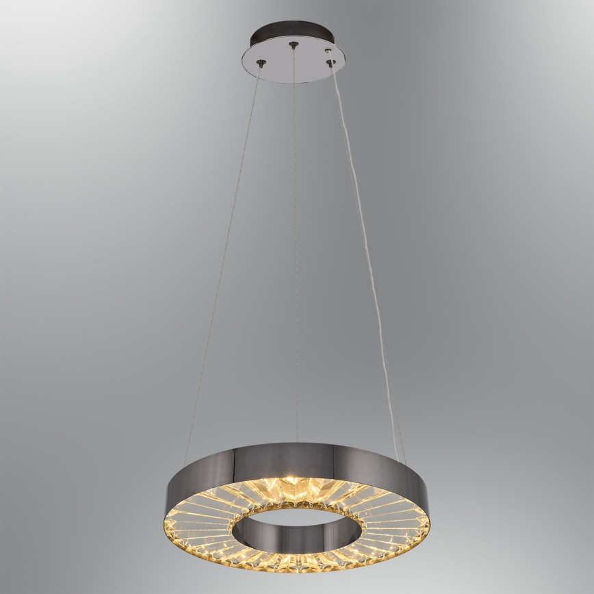LED Lustra na vrv JESI LED/35W/230V 3000K Ø 40 cm srebrna