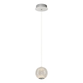 LED Lustra na vrvici CREMONA 1xLED/5W/230V 3000K matni krom