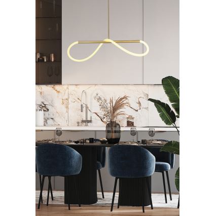 LED Lustra na vrvici SUPREME LED/18W/230V 80 cm zlata