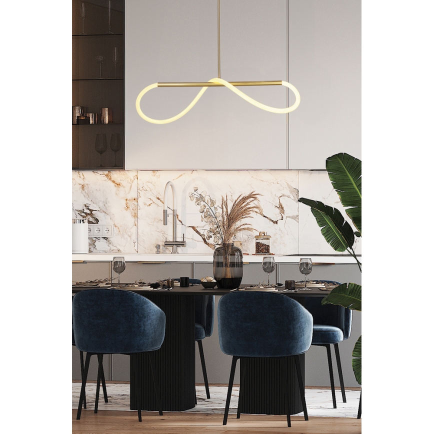 LED Lustra na vrvici SUPREME LED/18W/230V 80 cm zlata
