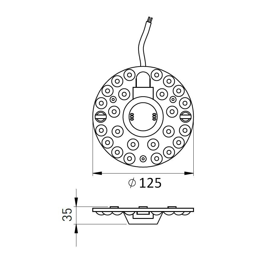 LED magnetni modul 12W/230V, premer 12,5 cm, 2700/3000/4000/5000/6500K