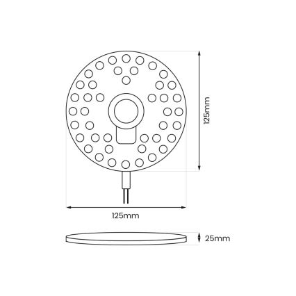 LED Magnetni modul LED/12W/230V pr. 12,5 cm 3000K