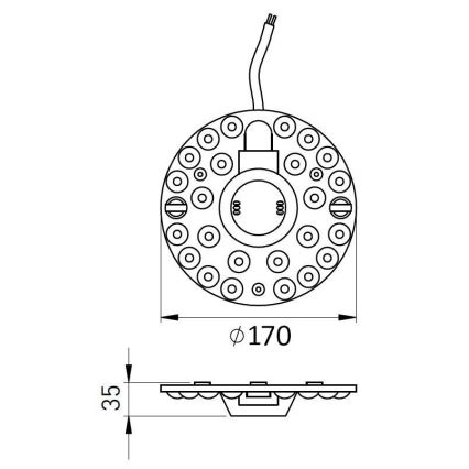 LED magnetni modul LED/18W/230V premer 17 cm 2700/3000/4000/5000/6500K
