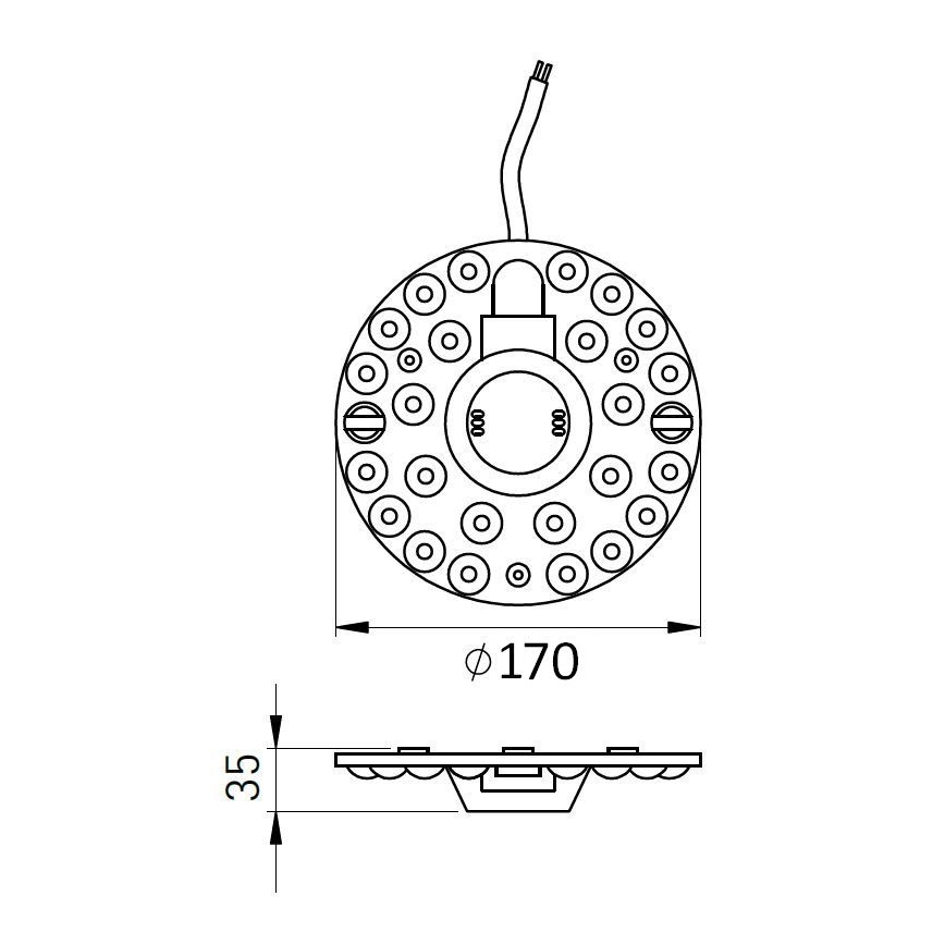 LED magnetni modul LED/18W/230V premer 17 cm 2700/3000/4000/5000/6500K