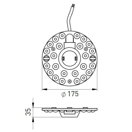 LED Magnetni modul LED/24W/230V pr. 17,5 cm 2700/3000/4000/5000/6500K