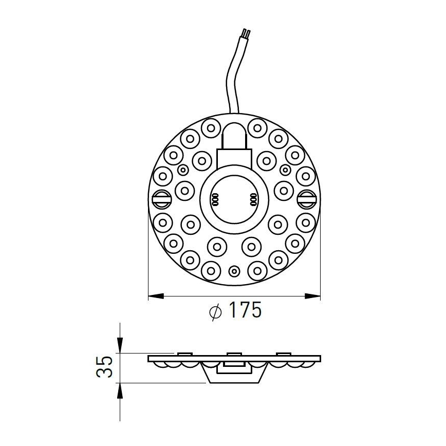 LED Magnetni modul LED/24W/230V pr. 17,5 cm 2700/3000/4000/5000/6500K