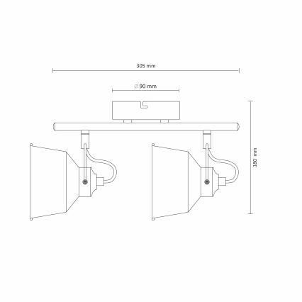 LED Nadgradna stropna svetilka 2xE14/8W/230V