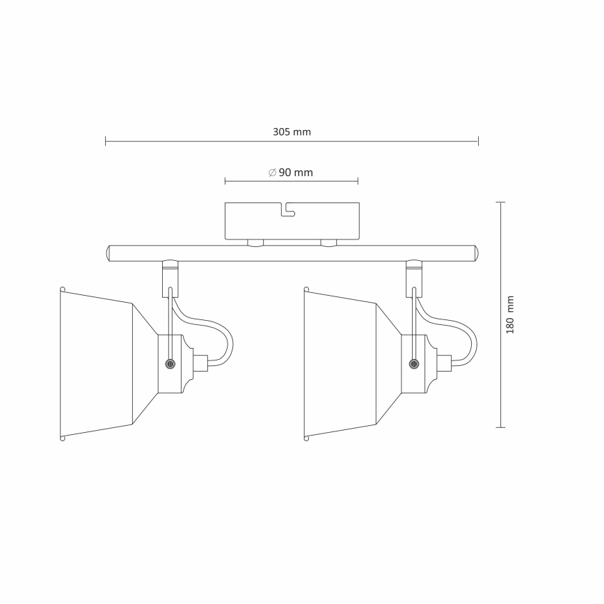 LED Nadgradna stropna svetilka 2xE14/8W/230V