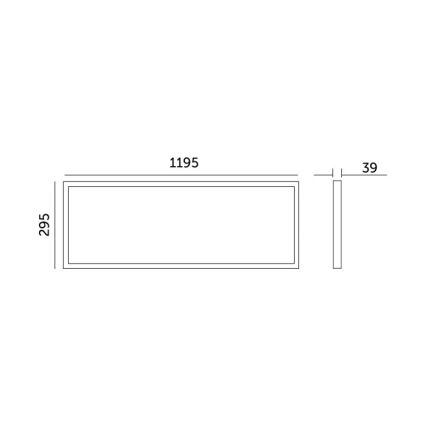 LED Nadgradni panel BRISBANE LED/36W/230V 4000K 29,5x119 cm bela