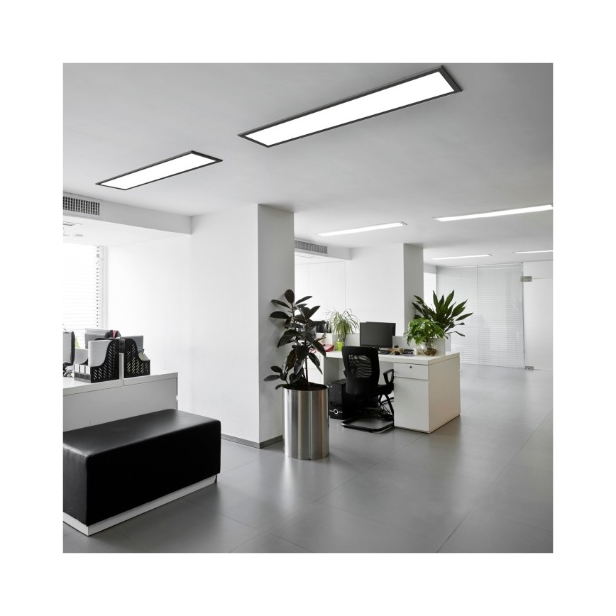 LED Nadgradni panel BRISBANE LED/36W/230V 4000K 29,5x119 cm črna