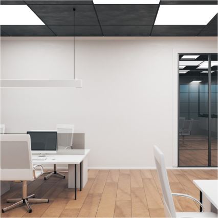 LED Nadgradni panel BRISBANE LED/36W/230V 4000K 59,5x59,5 cm črna