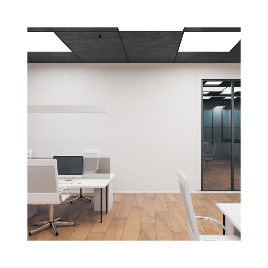 LED Nadgradni panel BRISBANE LED/36W/230V 4000K 59,5x59,5 cm črna