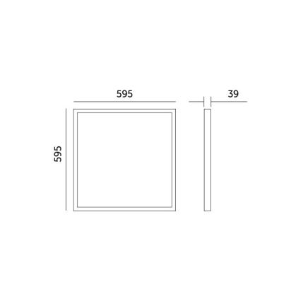 LED Nadgradni panel BRISBANE LED/36W/230V 4000K 59,5x59,5 cm črna