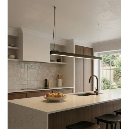 LED nadometno svetilo/lestenec na kablu LED/44W/230V 3000K 120 cm črna