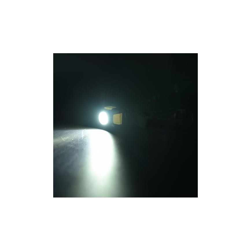 LED Naglavna svetilka 2xLED/5W/3xAAA + LED/3W