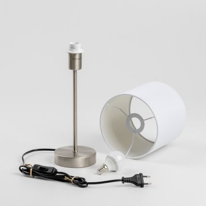 LED Namizna svetilka 1xE14/5W/230V bela/matni krom