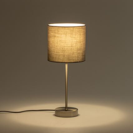 LED namizna svetilka 1xE14/5W/230V siva/mat krom