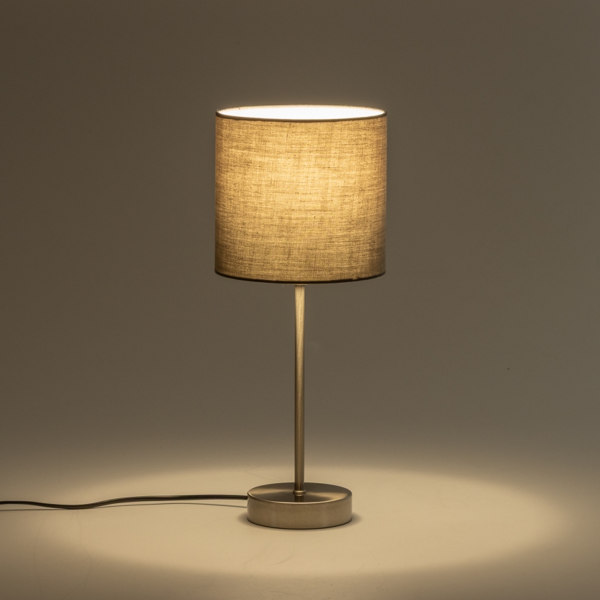 LED namizna svetilka 1xE14/5W/230V siva/mat krom