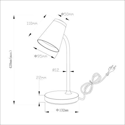 LED Namizna svetilka CHICO LED/4,5W/230V črna