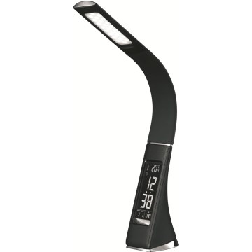 LED namizna svetilka na dotik z zaslonom, z nastavljivo svetlostjo, LED/7W/5V, črna