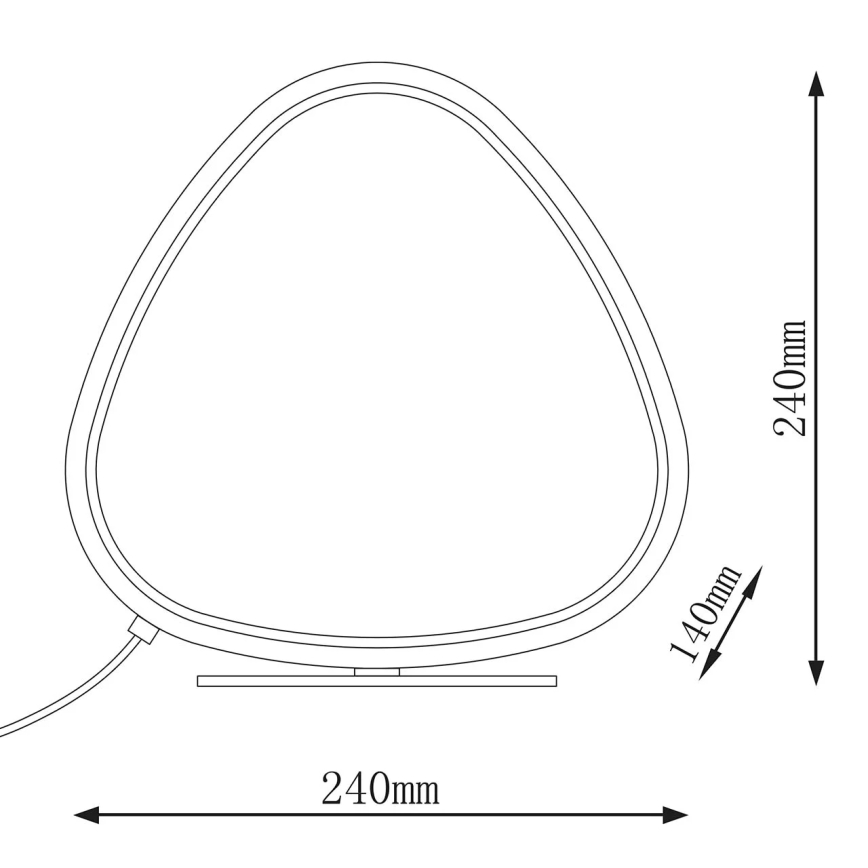 LED Namizna svetilka PETRA LED/12W/230V 4000K črna