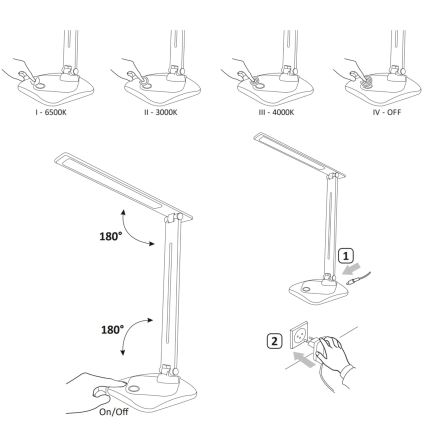 LED Namizna svetilka TOLEDO LED/8W/230V