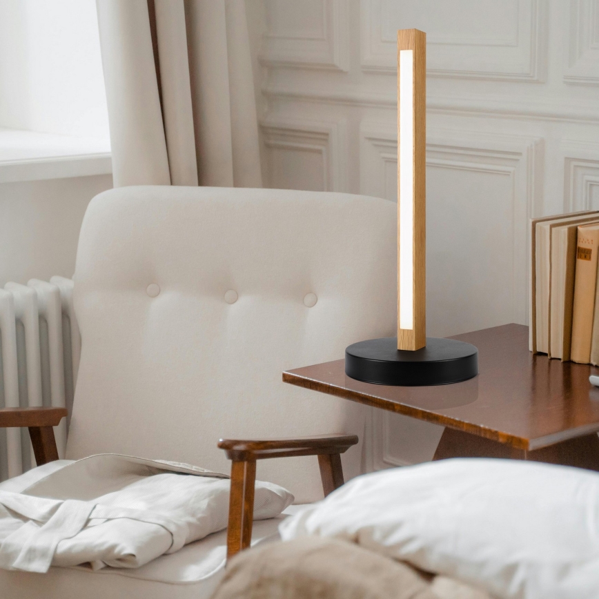 LED namizna svetilka VERDE LED/10W/230V 3000K hrast/črna