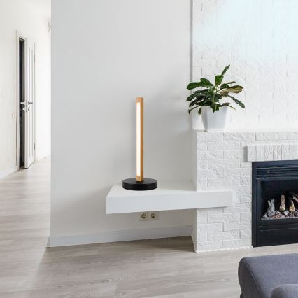 LED namizna svetilka VERDE LED/10W/230V 3000K hrast/črna