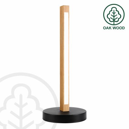 LED namizna svetilka VERDE LED/10W/230V 3000K hrast/črna