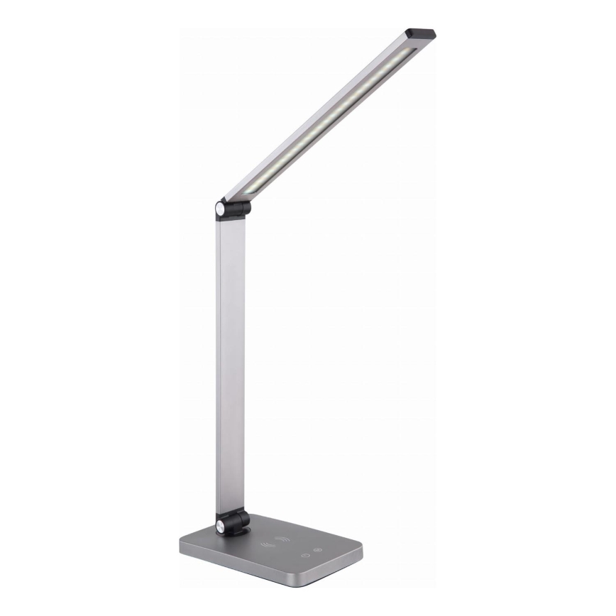 LED Namizna svetilka z brezžičnim polnilnikom LED/10W/230V 3000/4000/4500/5000/6000K mat krom