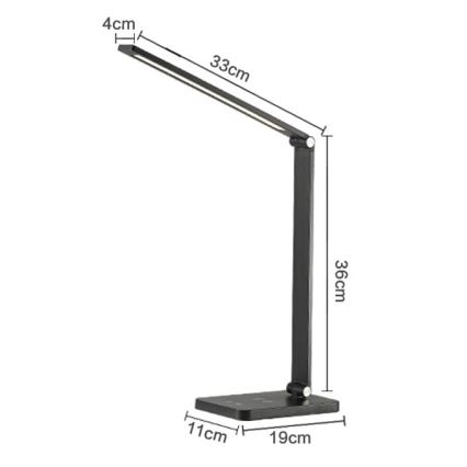 LED Namizna svetilka z brezžičnim polnilnikom LED/10W/230V 3000/4000/4500/5000/6000K mat krom