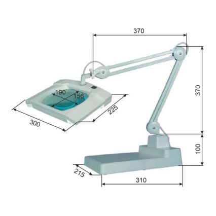 LED Namizna svetilka z lupo LED/12W/12/230V