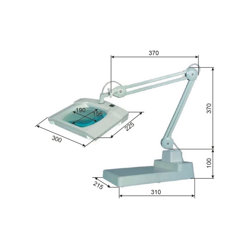 LED Namizna svetilka z lupo LED/12W/12/230V