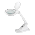 LED Namizna svetilka z lupo LED/6W/230V bela