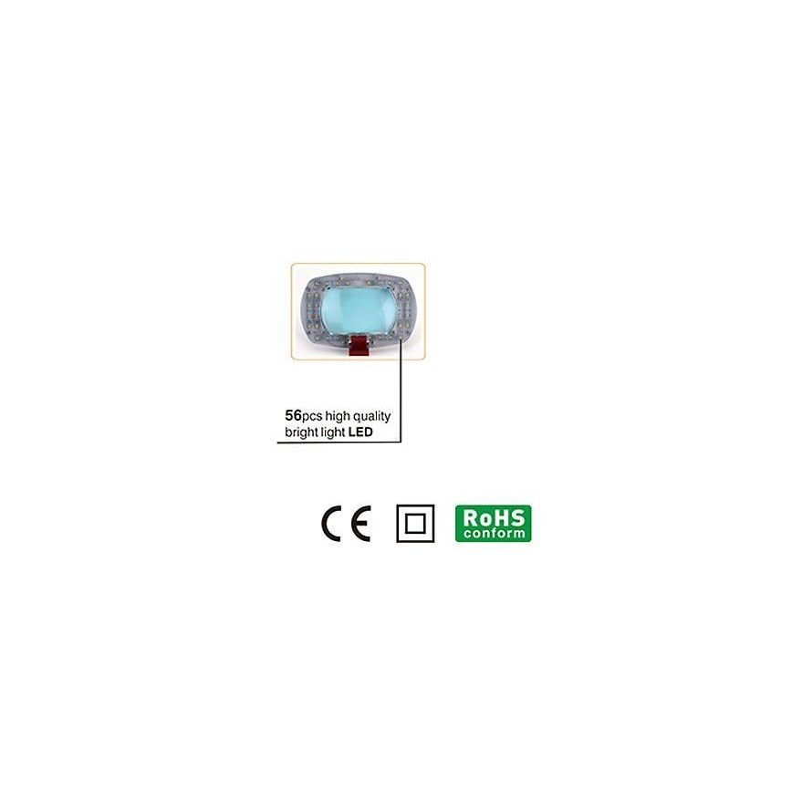 LED Namizna svetilka z lupo LED/7W/230V 6500K bela