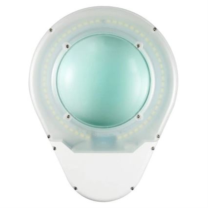 LED Namizna svetilka z lupo LED/9W/230V bela